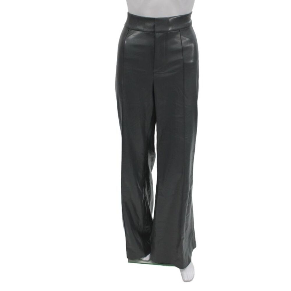 Alice + Olivia Women Dress Pants Dark Gray Polyurethane Hook & Eye Size 8